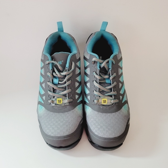 Nautilus Soft Toe Athletic Safety Shoe In Aqua -Gray - Picture 3 of 9